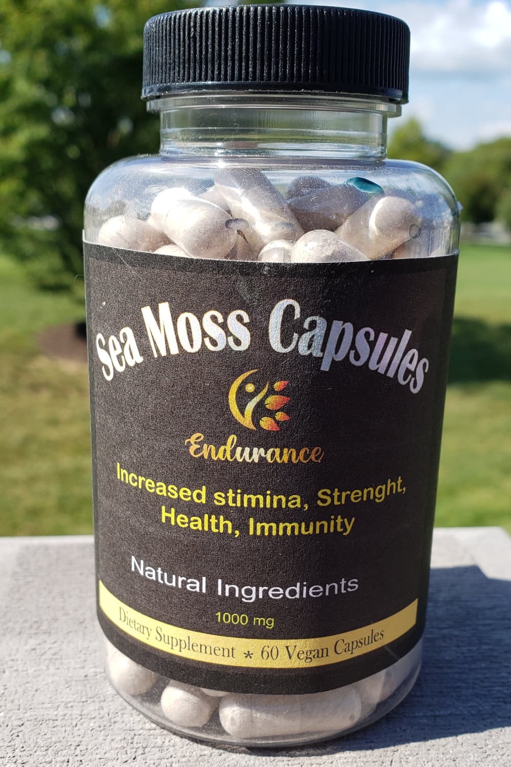 Sea moss supplements include these easy to take sea moss capsules.